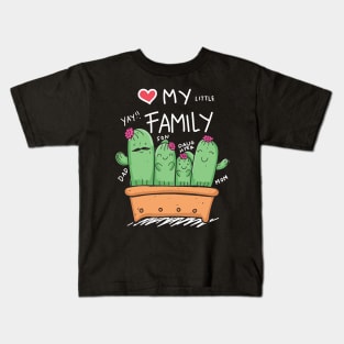 cactus family love Kids T-Shirt